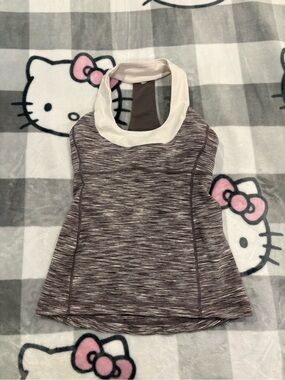 Lululemon Grey Space Dye Racerback Tank Top